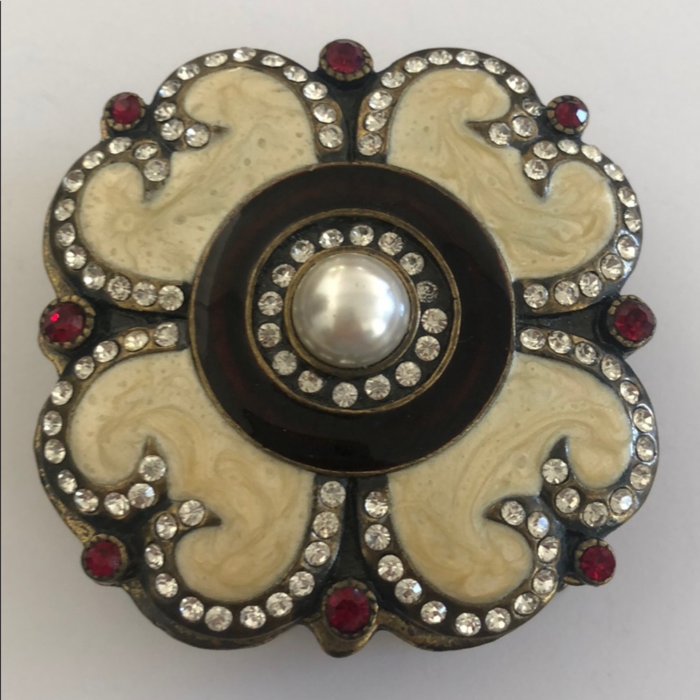 Jeweled Enamel Magnetized Trinkets Box